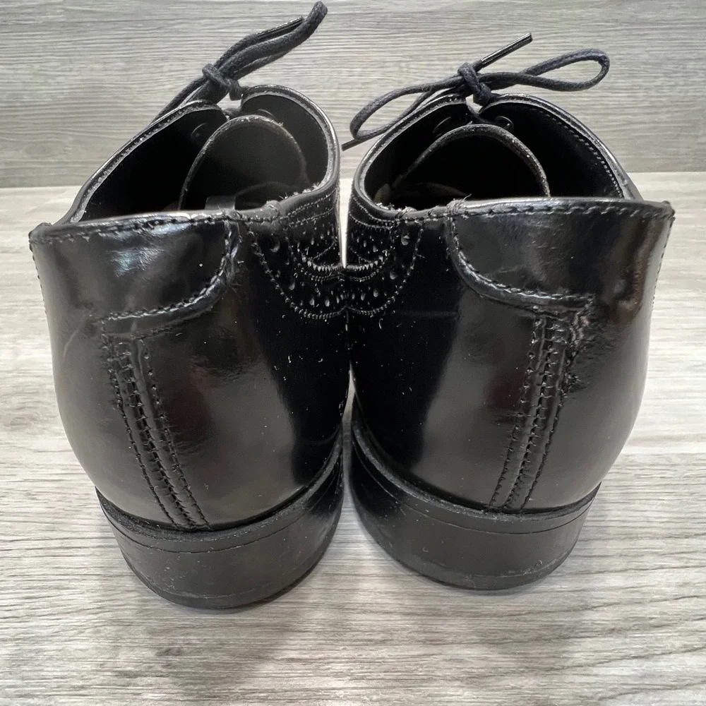Nunn Bush Black Leather Wingtip‎ Brogue Oxford Dress Shoes Mens Size 8D